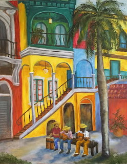 Colorful Cuban Street Scene