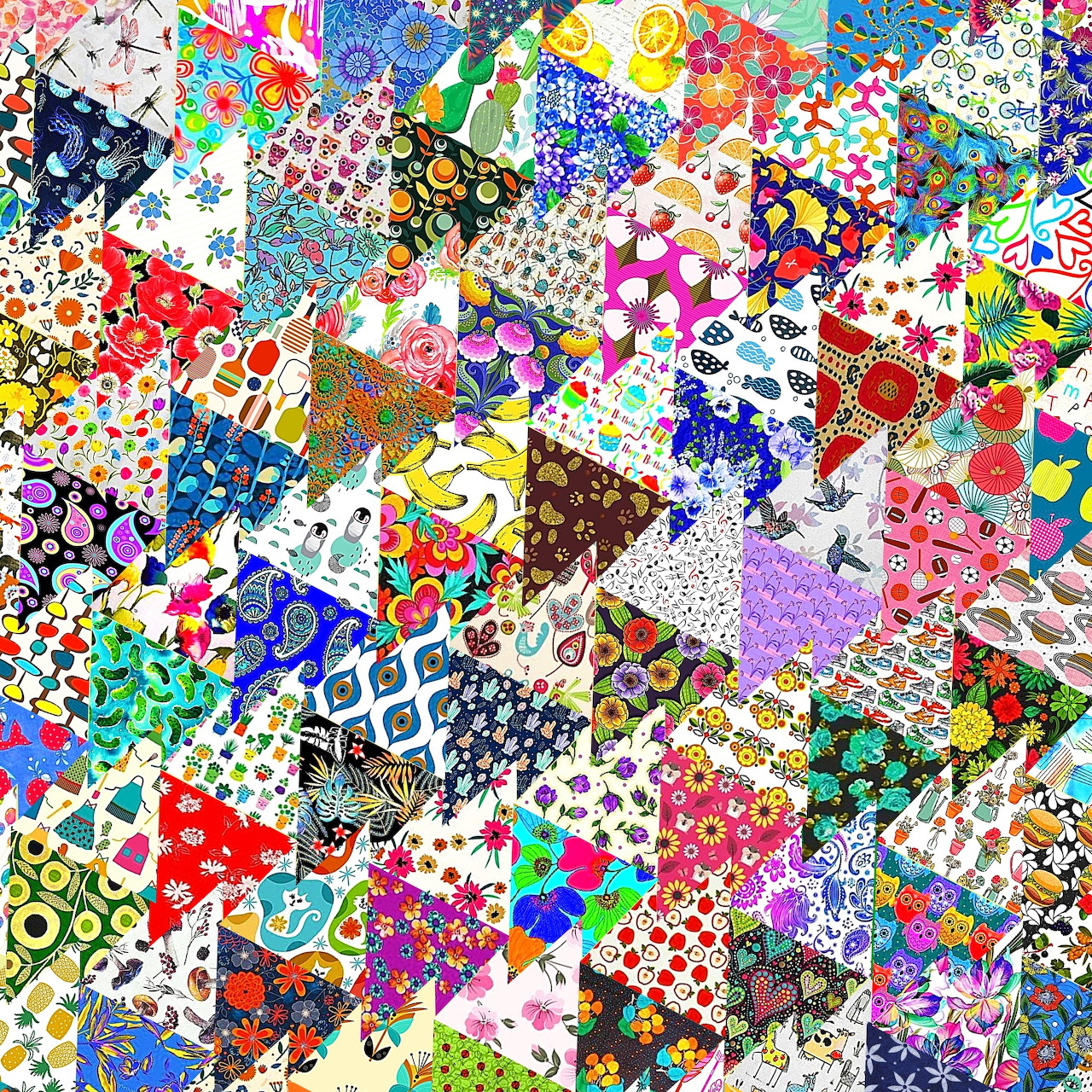 Colorful Patchwork Quilt Pattern