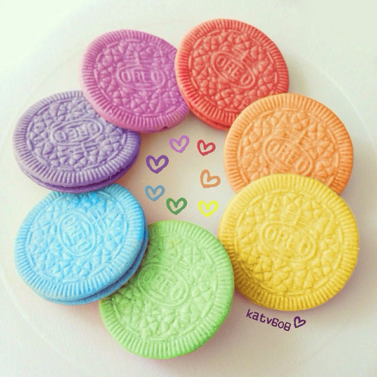 Rainbow Oreo Cookies