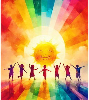 Children Rainbow Sun