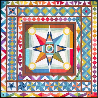 Colorful Geometric Quilt Star Pattern