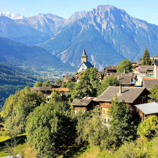 Alpine Village Mountain Landscape