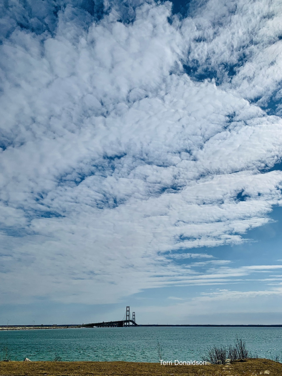 Michigan Lighthouse Cloudy Sky