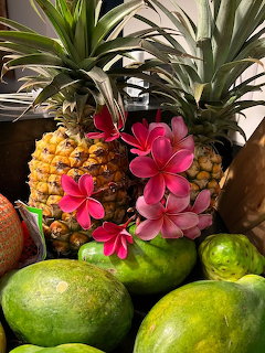 Tropical Fruits and Plumeria Flowers