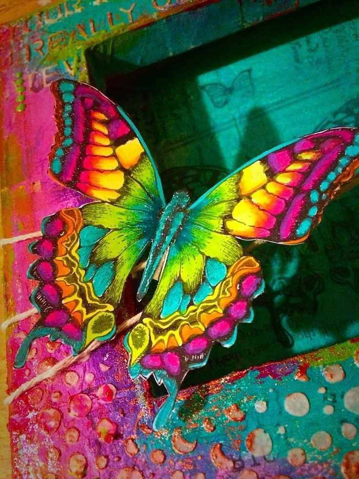 Colorful abstract pattern with vibrant shapes and hues