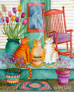 Cats on a Porch