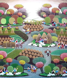 Folk Art Farm Village