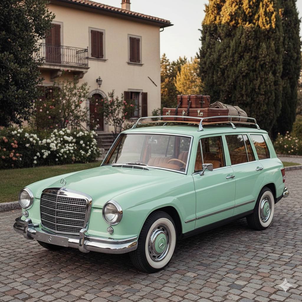 Vintage Mint Station Wagon