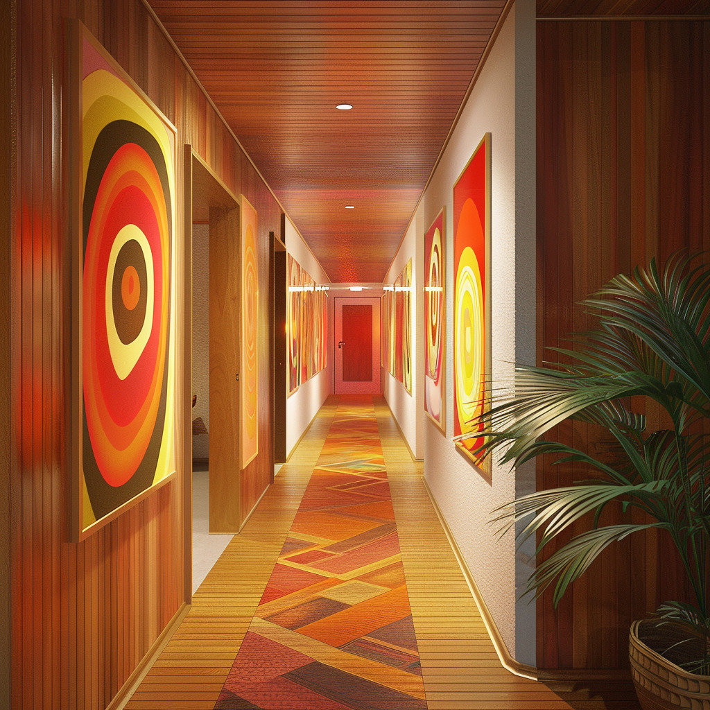 Retro Hallway Interior
