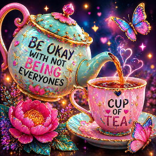 Whimsical Tea Set Art