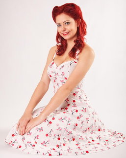 Redhead Pin-Up Style Dress