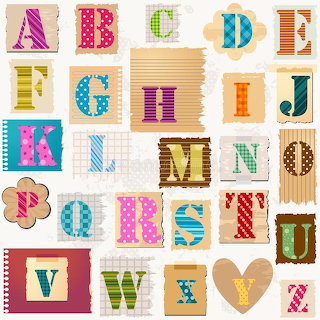 Textured Alphabet Letters Collage