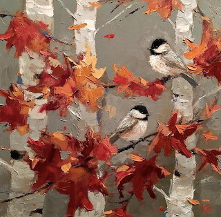 Autumn Birch Birds