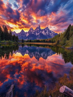 Mountain Lake Sunset
