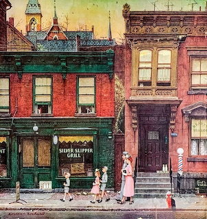 Walking to Church Norman Rockwell