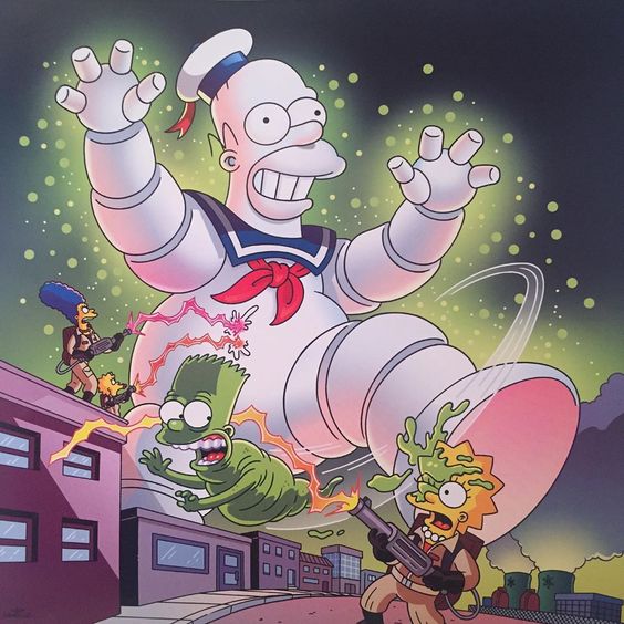 Homer Simpson Stay Puft Marshmallow