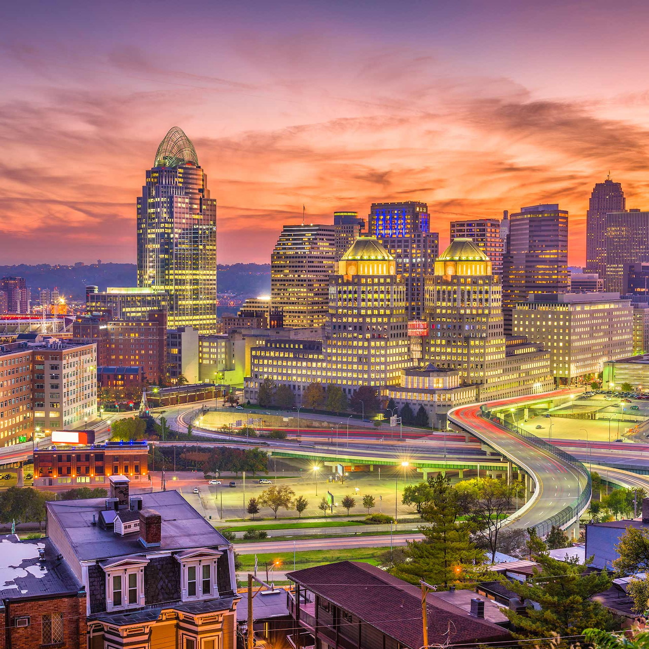 Sunset City Skyline