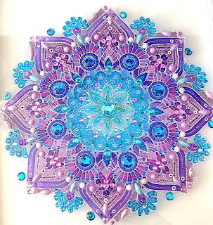 Purple Blue Mandala Art