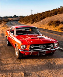 Red Ford Mustang Classic