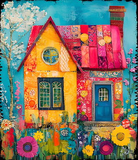 Colorful Folk Art Cottage