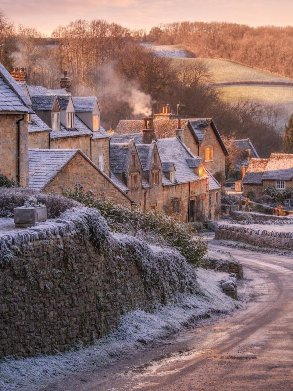 English Winter Morning Scenery