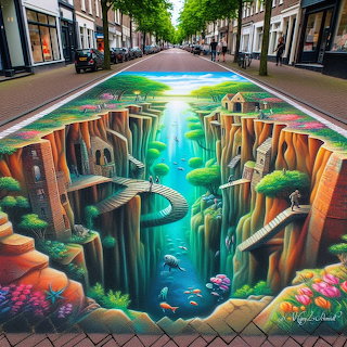 3D Street Art Canyon