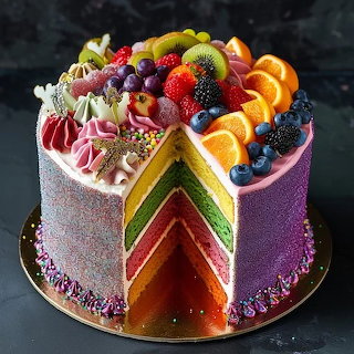 Rainbow Fruit Cake