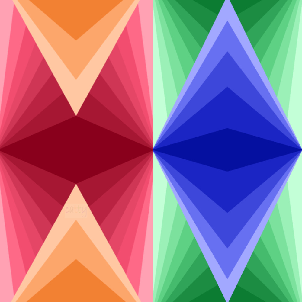 Colorful Geometric Diamond Gradient