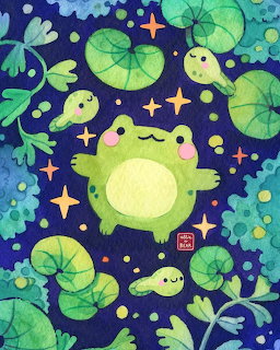 Frog on Lily Pads