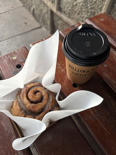 Coffee and Cinnamon Roll
