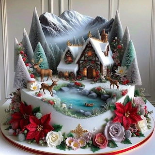 Winter Cabin Cake