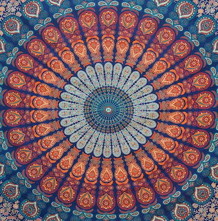 Peacock Mandala Tapestry