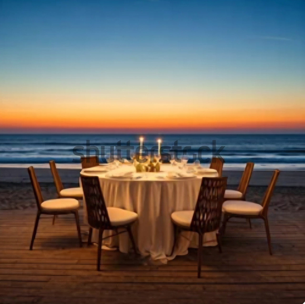 Beachfront Dining at Sunset