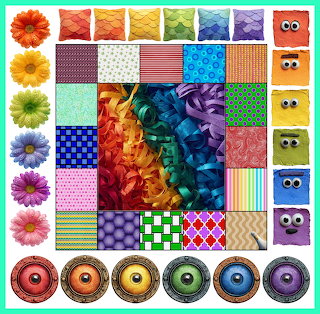 Rainbow Craft Materials Collage