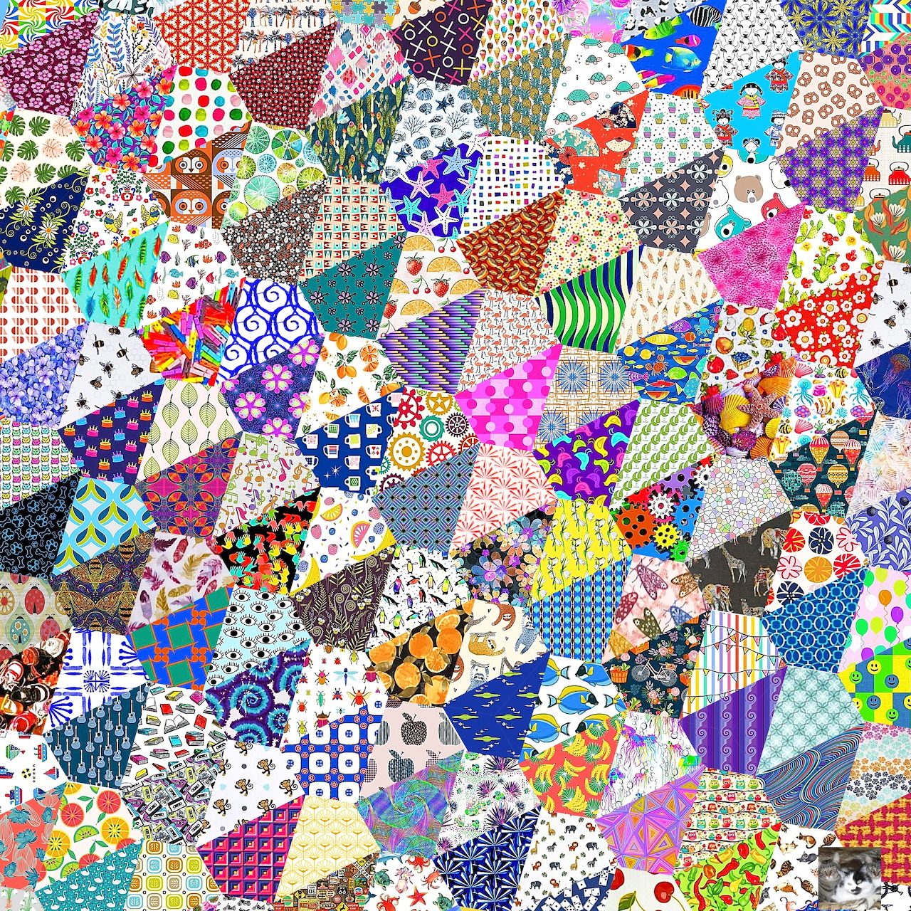 Colorful Patchwork Quilt Pattern