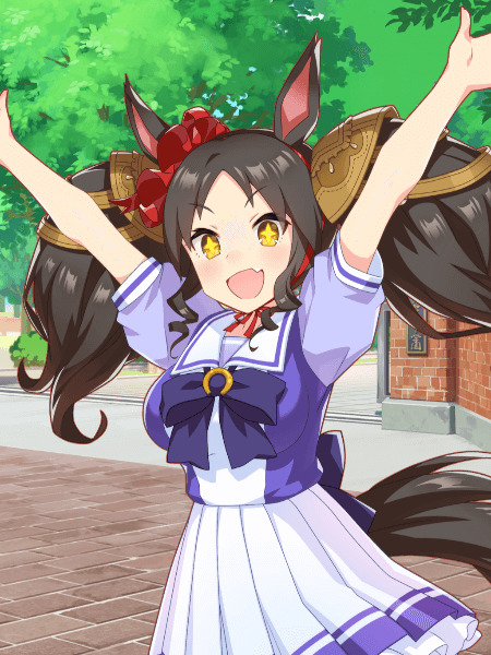 Anime girl Marvelous Sunday from Umamusume card art