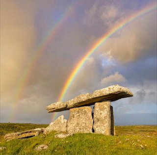 Dolmen Stone Monument Rainbow
