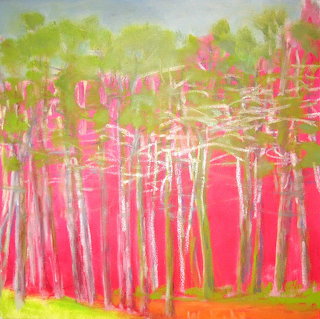 Wolf Kahn Forest Painting