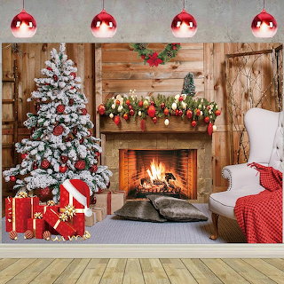 Christmas Fireplace Interior