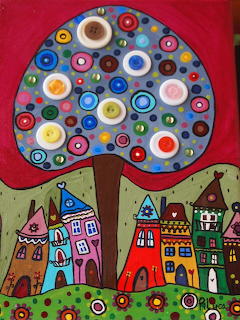 Naive Art Colorful Tree