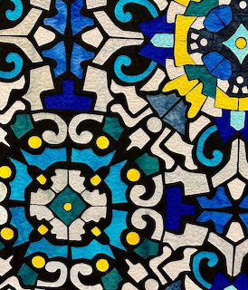 Abstract Blue Quilt Pattern