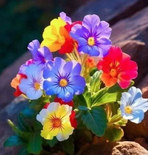 Colorful Pansy Flowers