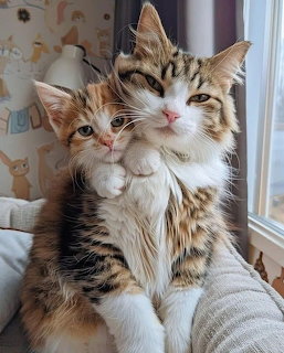 Mother Cat and Kitten