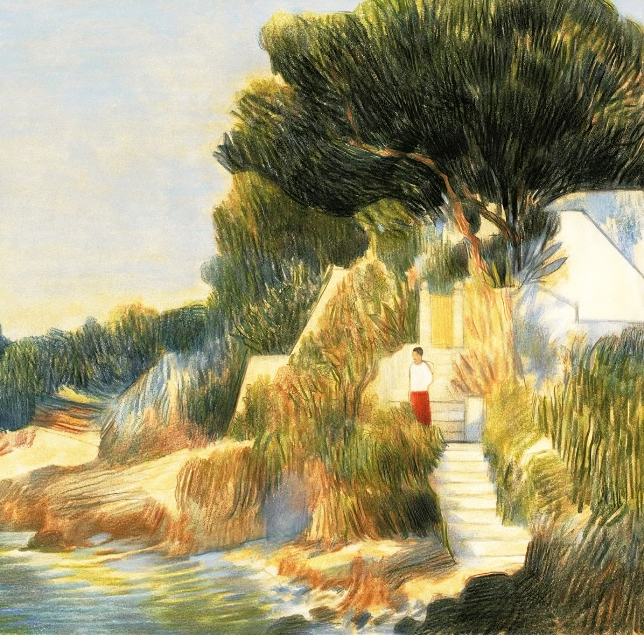 Coastal Cottage Painting