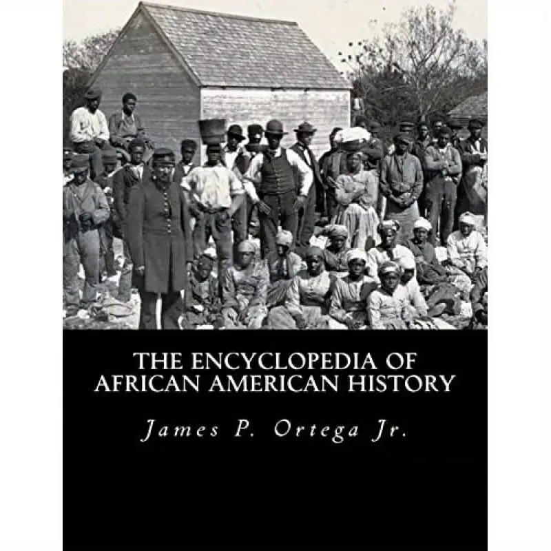 Vintage black and white photo of African American families and children gathered in front of a wooden house