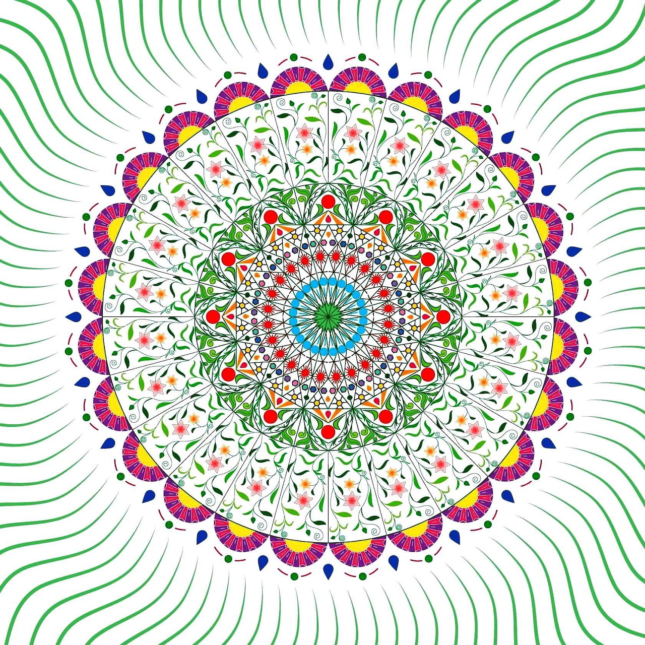 Colorful Floral Mandala