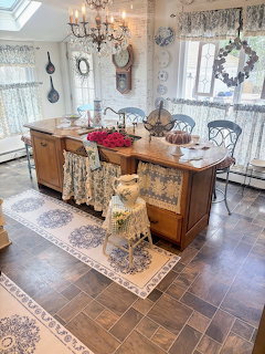 Vintage Blue White Kitchen Decor