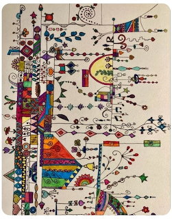 Colorful Abstract Folk Art