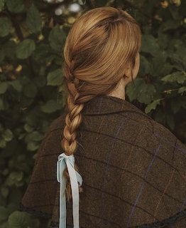 Braided Red Hair With Ribbon