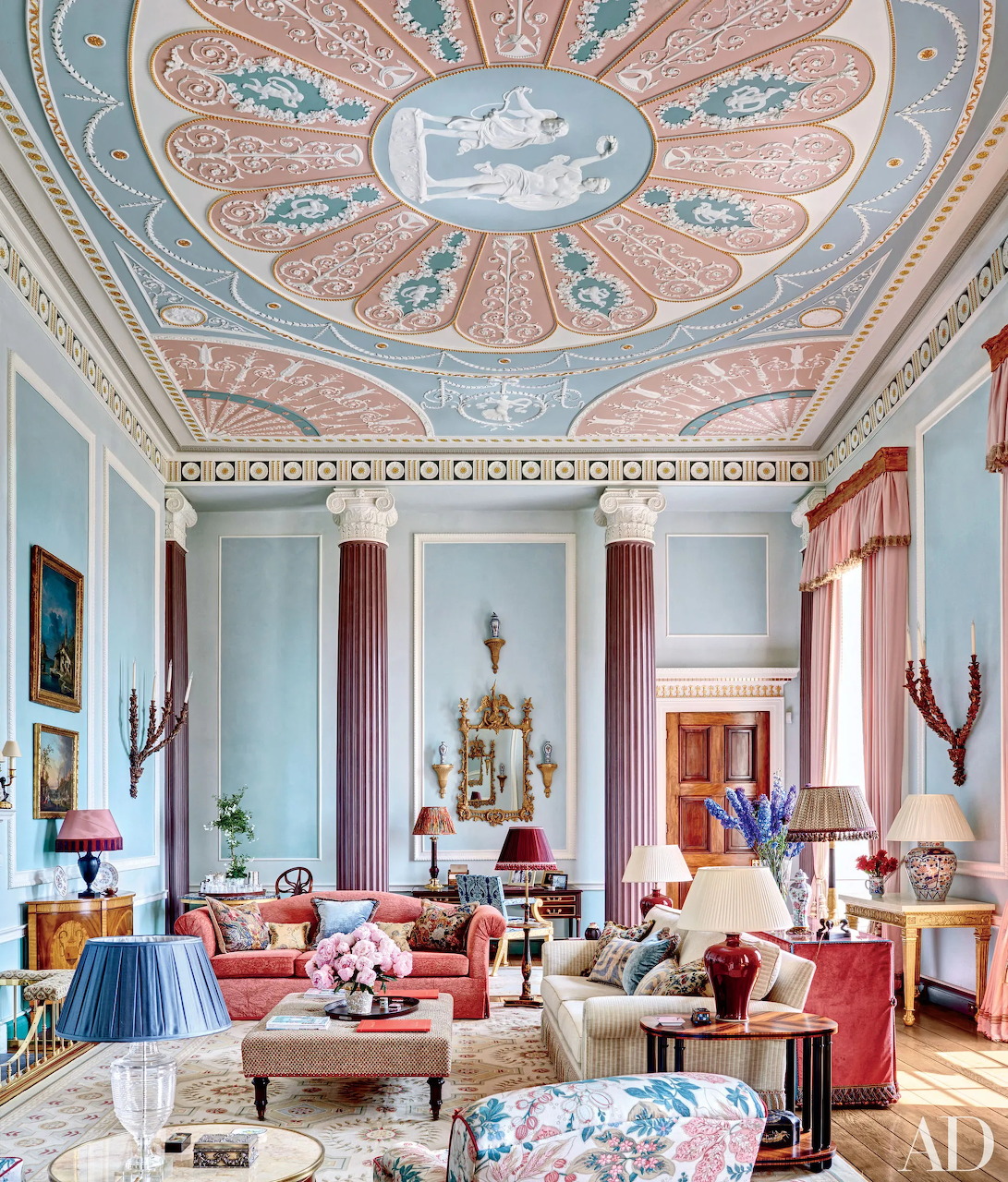 Elegant Blue Drawing Room